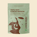 Infusión Triple Menta y nibs de cacao.