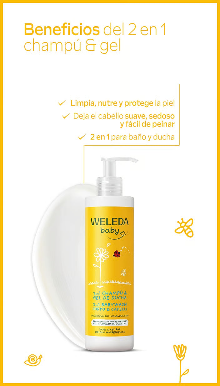 Champú y Gel de Ducha Caléndula 400ml.