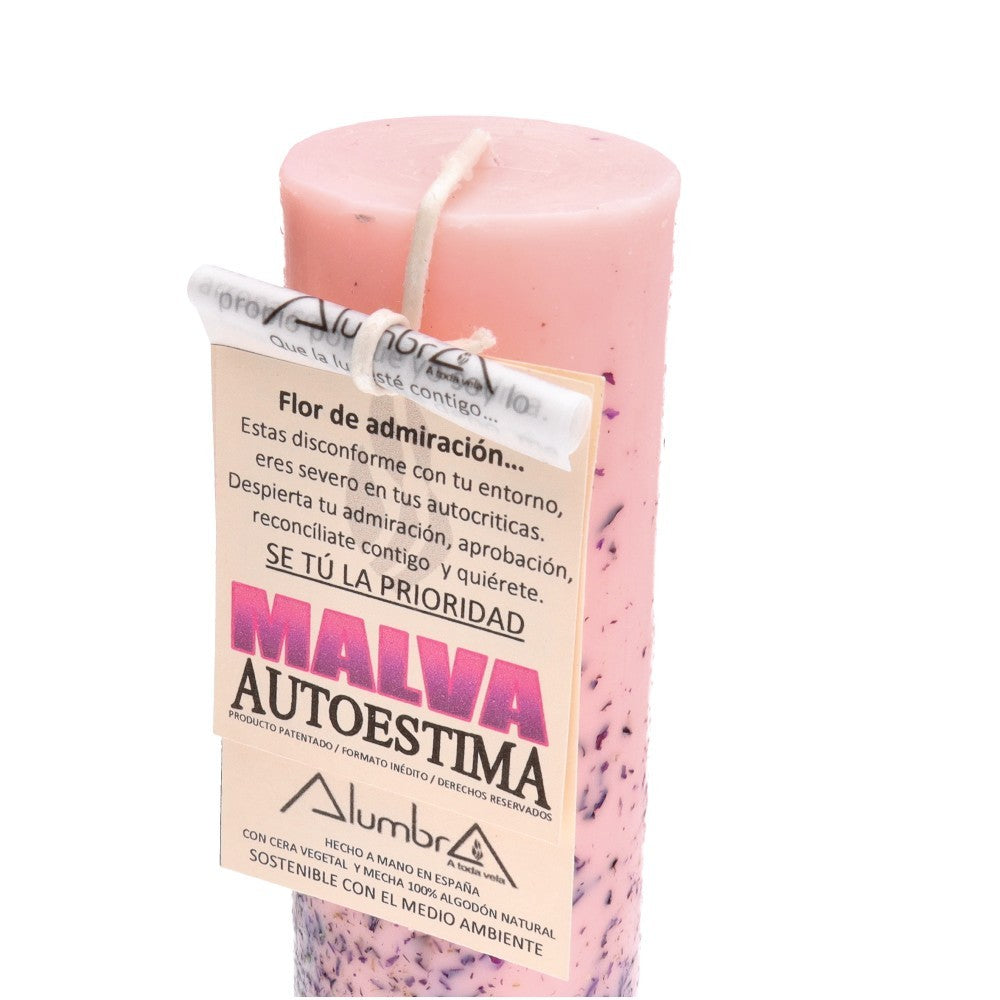 Vela Artesanal con Malva - Autoestima