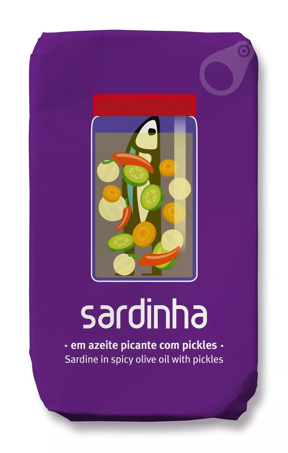 Sardina - lata de sardina en aceite de oliva picante con encurtidos - 120g