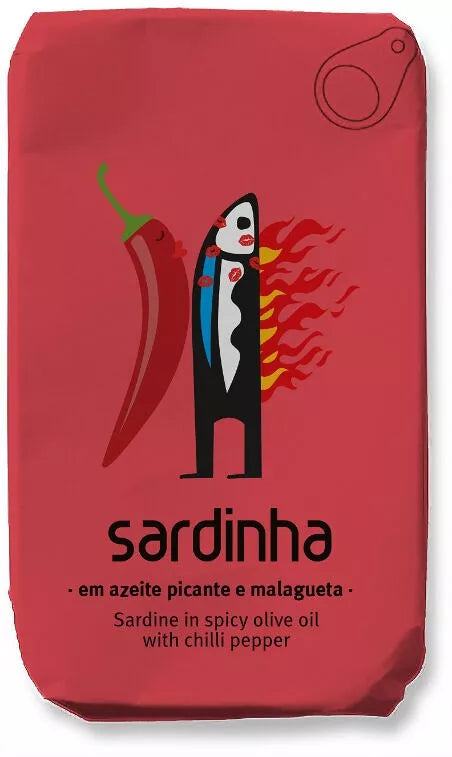 Sardina con pimiento picante y aceite de oliva picante
