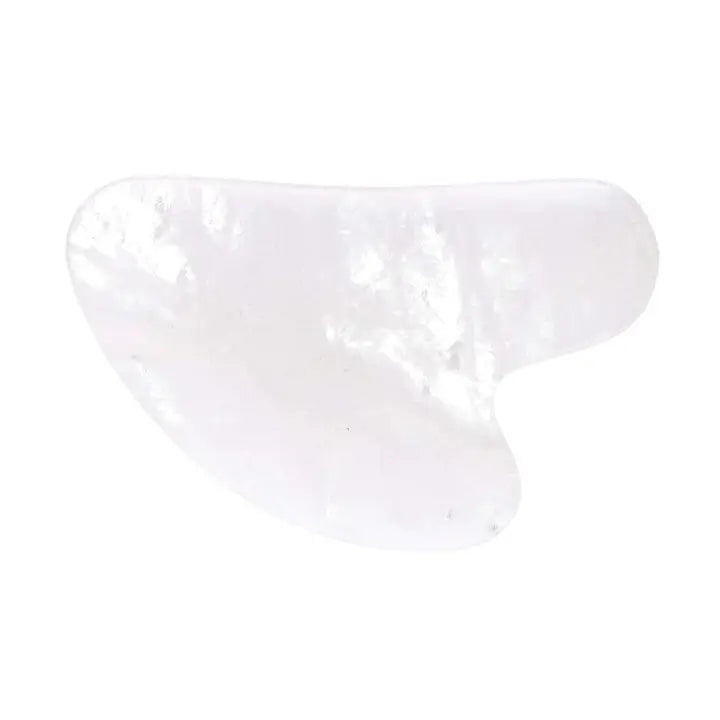 Masajeador Gua Sha de Cuarzo Blanco