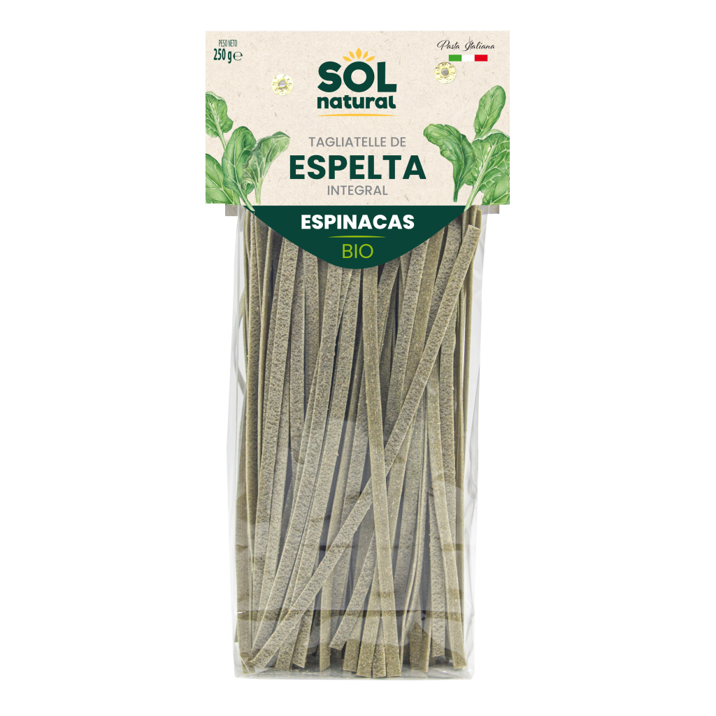 Tagliatelle de espelta con espinacas 250gr.