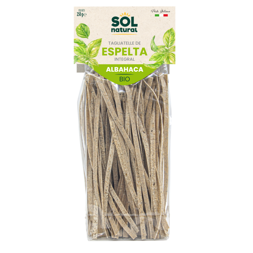 Tagliatelle de espelta con albahaca 250gr.