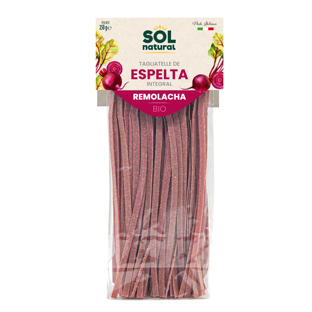 Tagliatelle de espelta con remolacha bio 250gr.