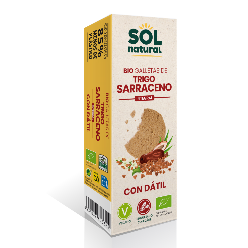 Galletas de trigo sarraceno con dátil 170gr.