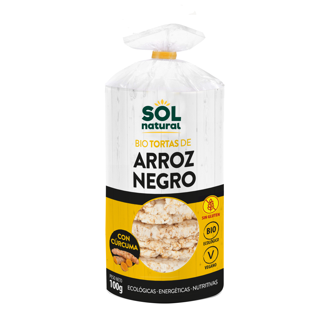 Tortas de Arroz Negro y Cúrcuma Bio