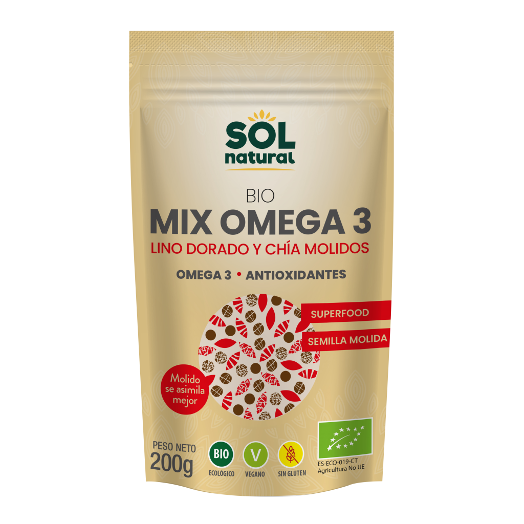 Mix omega 3 semillas molidas de lino y chía 200gr.
