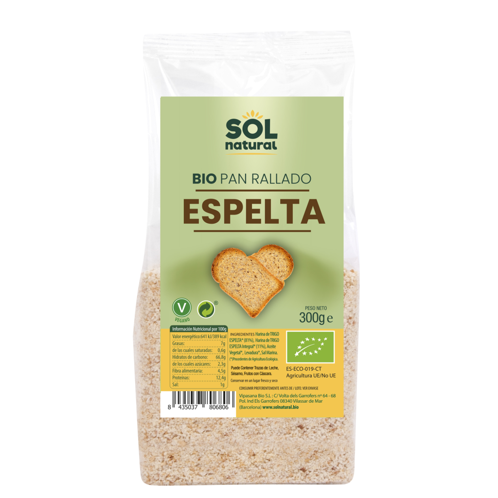 Pan Rallado de Espelta Bio 300gr.
