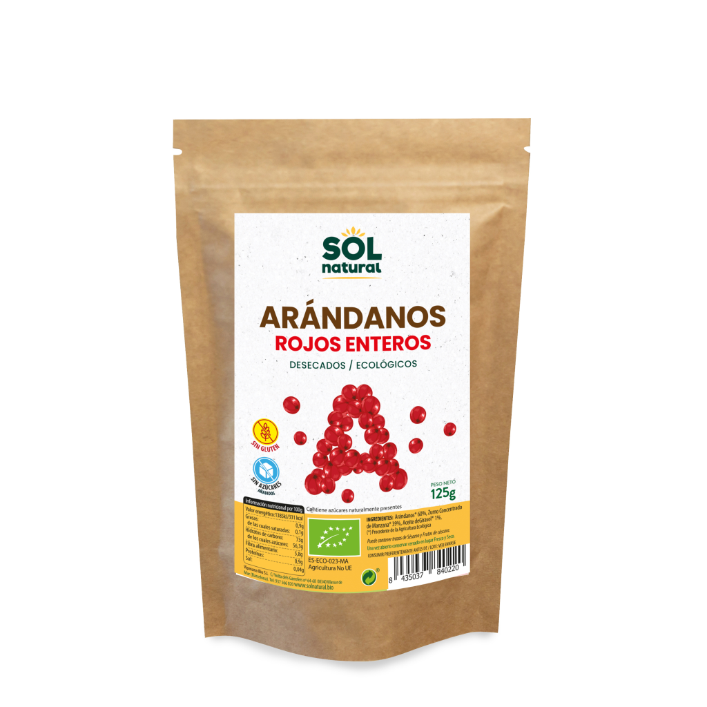 Arándanos Rojos de Canadá sin Azúcar Bio