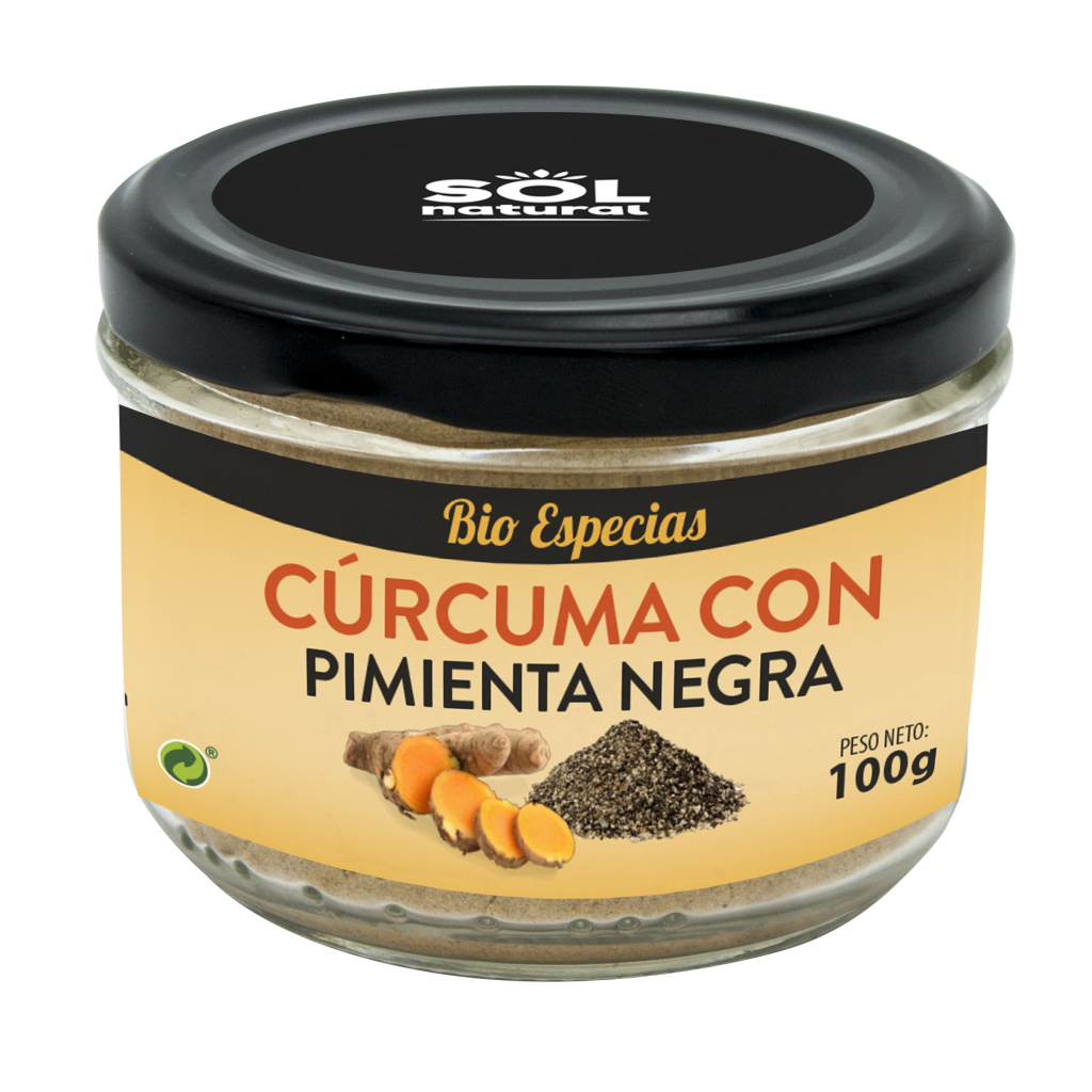 Cúrcuma con pimienta negra bio 100gr.