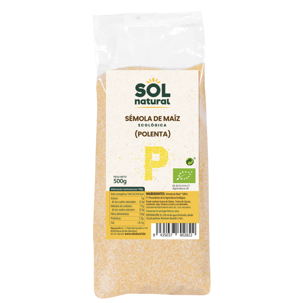 Sémola de maíz Bio 500gr.