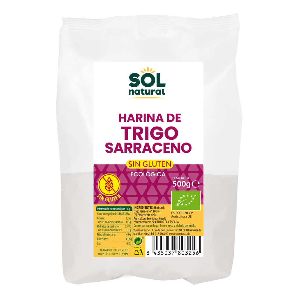 Harina de Trigo Sarraceno Sin Gluten Bio 500gr.