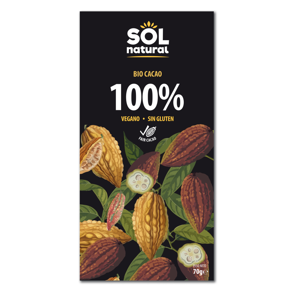 Tableta de cacao puro 100% Bio