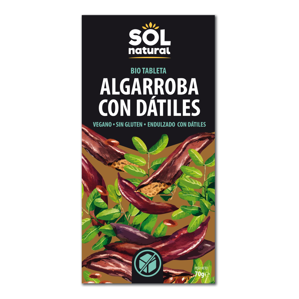 Tableta Algarroba Con Dátiles Bio 70gr.