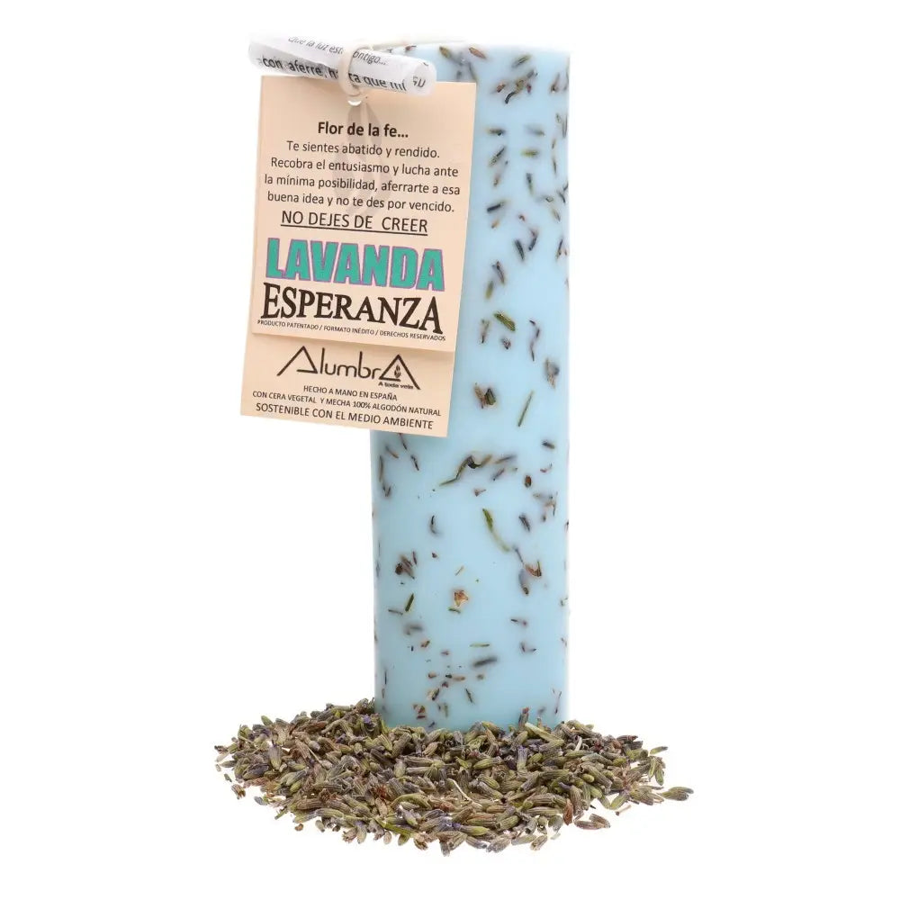 Vela Artesanal con Lavanda - Esperanza