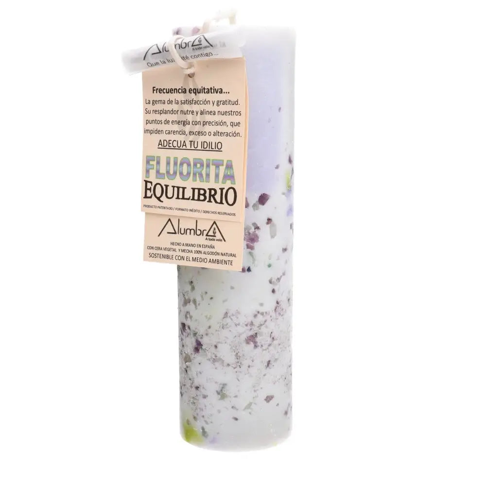 Vela Artesanal con Fluorita - Equilibrio