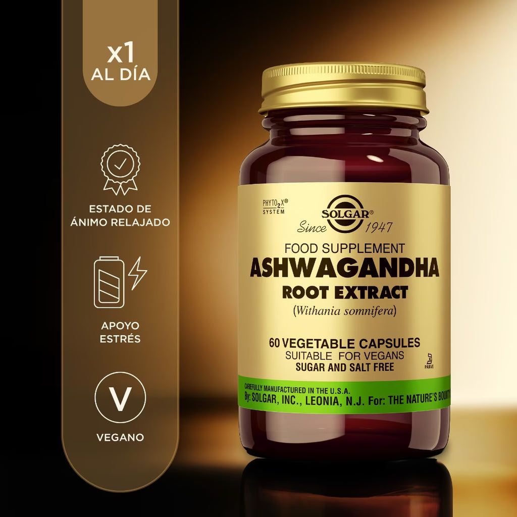 Extracto de raíz de ashwagandha - 60 cápsulas vegetales