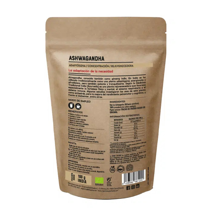 Ashwaganda en Polvo Bio 100gr.