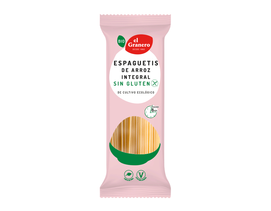 Spaguetti de Arroz Integral sin Gluten 500g