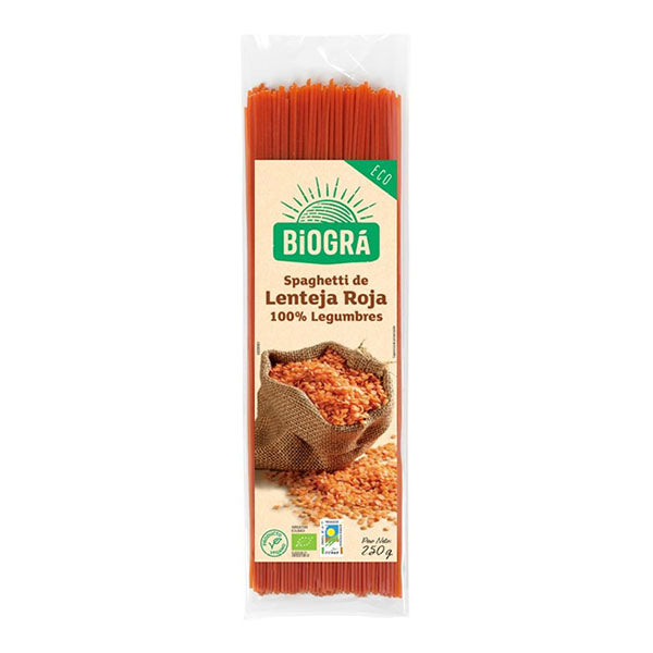 Spaguetti Lenteja Roja Bio 250 g