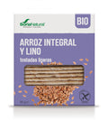 Tostadas ligeras de arroz integral y lino 85gr.