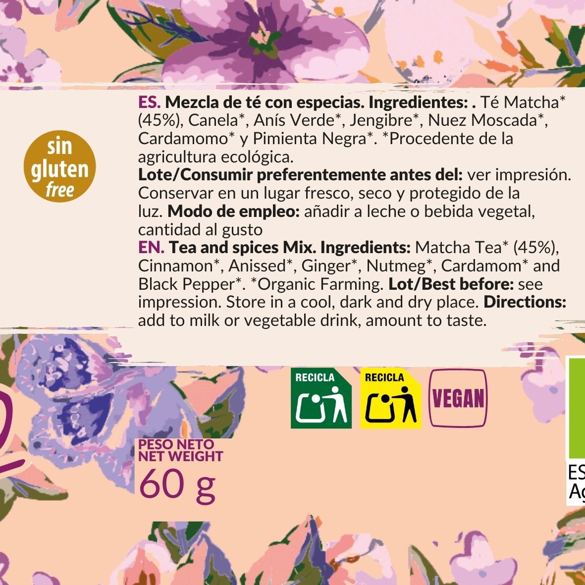 Matcha chai latte BIO 60gr.