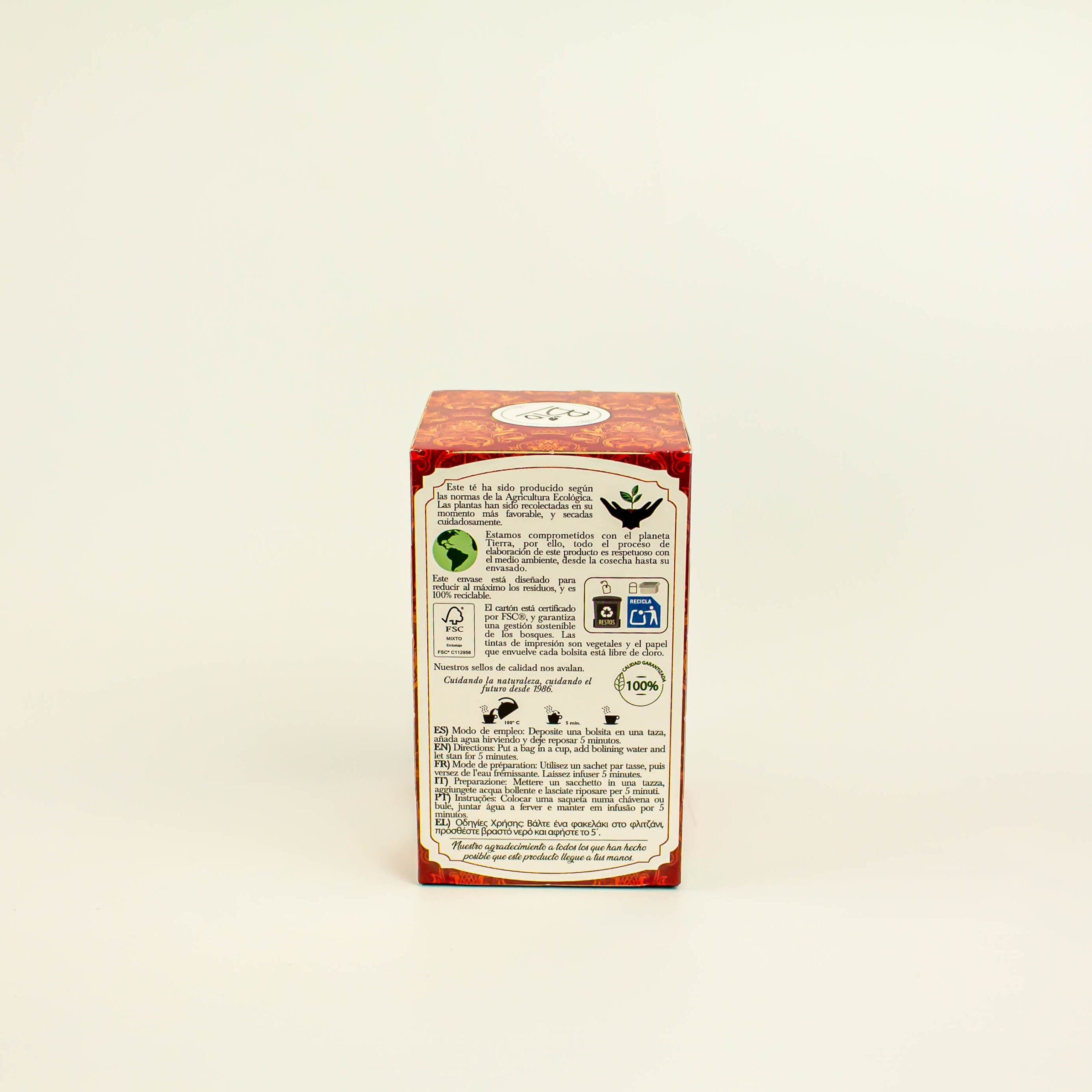 Té Rojo (Pu Erh) ECO-BIO
