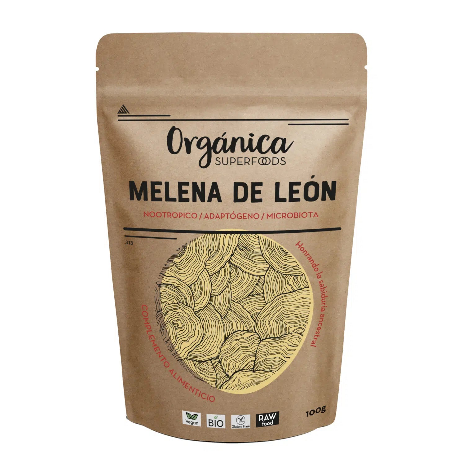 Melena De Leon en Polvo Ecológica 100gr.