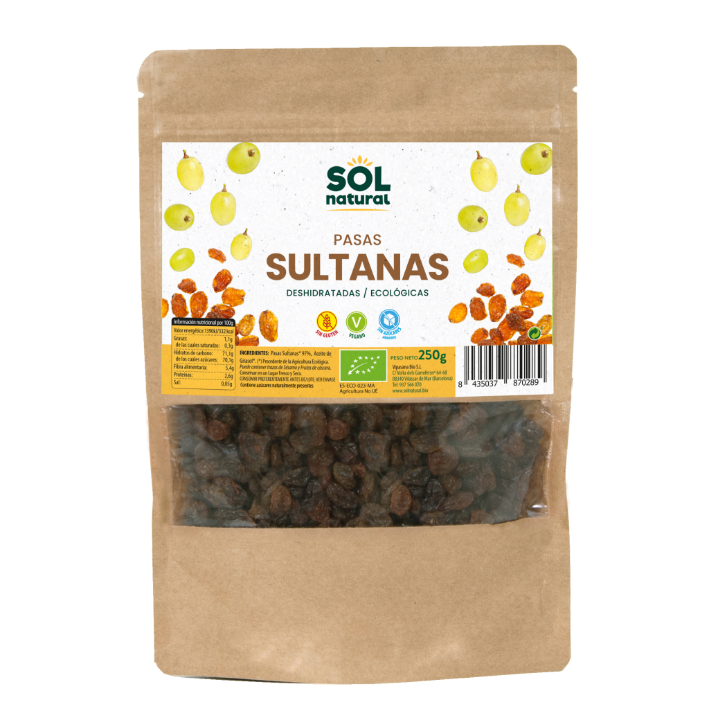 Pasas sultanas bio 250g