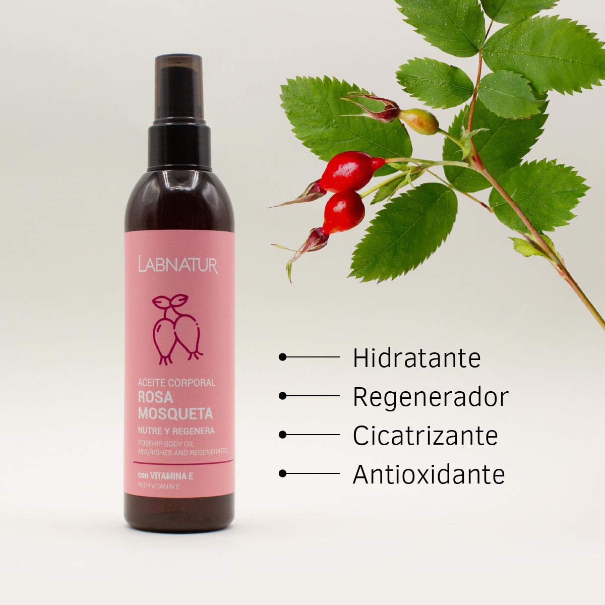 Aceite Corporal Rosa Mosqueta 200ml Labnatur