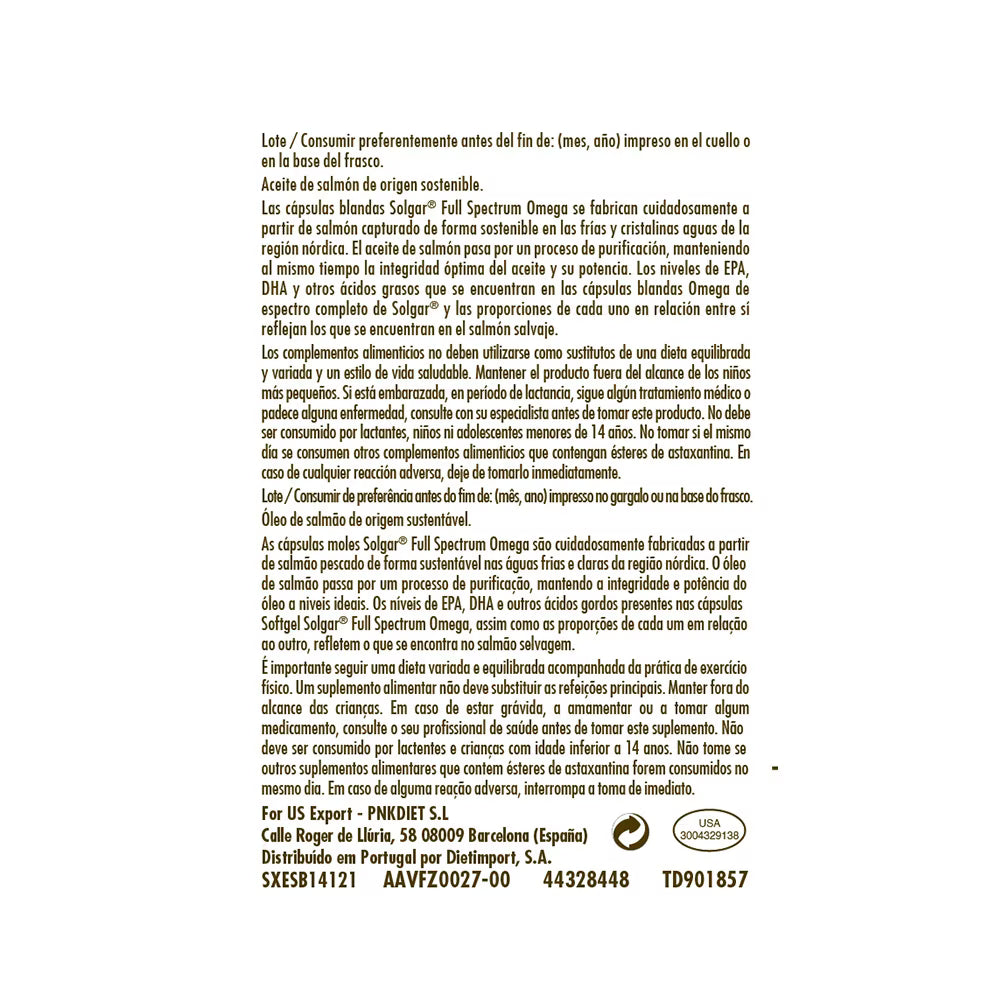 Full Spectrum Omega Salmon Oil® - 120 cápsulas blandas