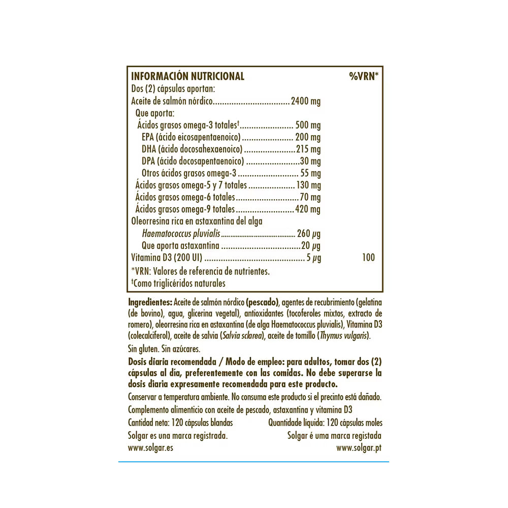 Full Spectrum Omega Salmon Oil® - 120 cápsulas blandas