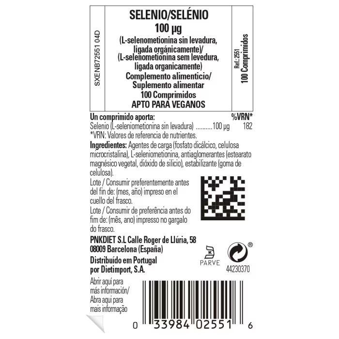Selenio 100 μg - 100 comprimidos