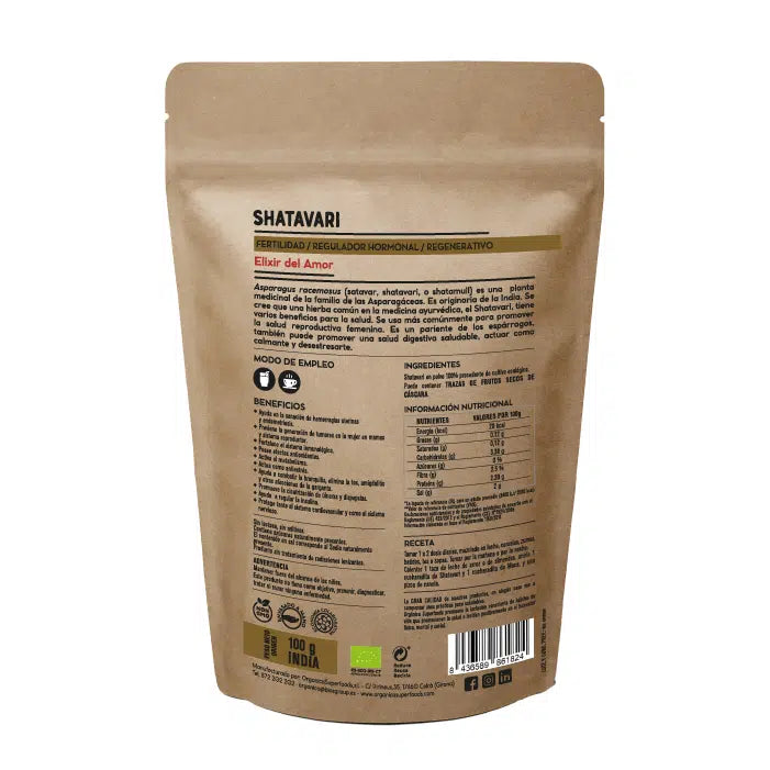 Shatavari en Polvo Ecológico 100gr.