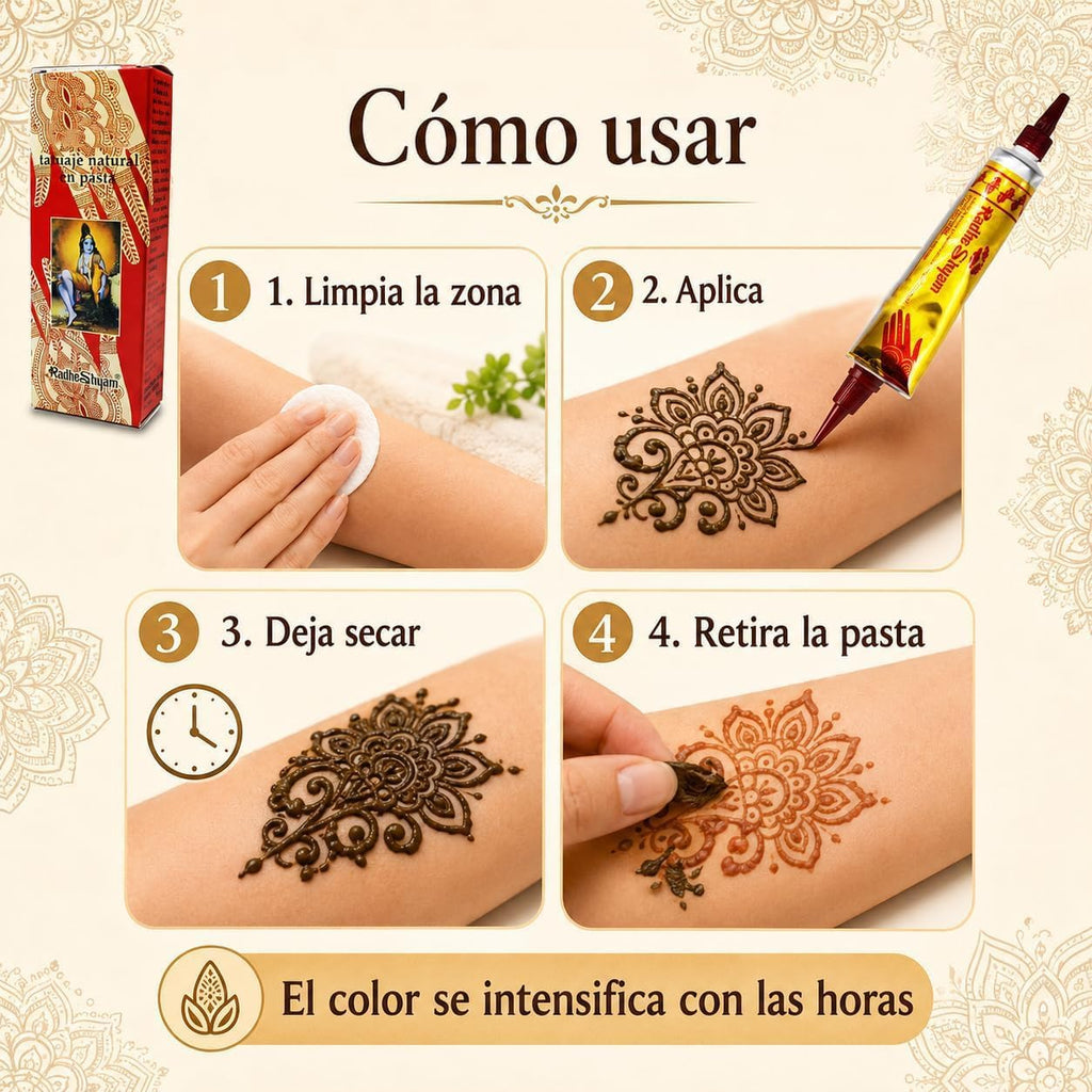 Henna - En pasta para Tatuajes temporales -  30g