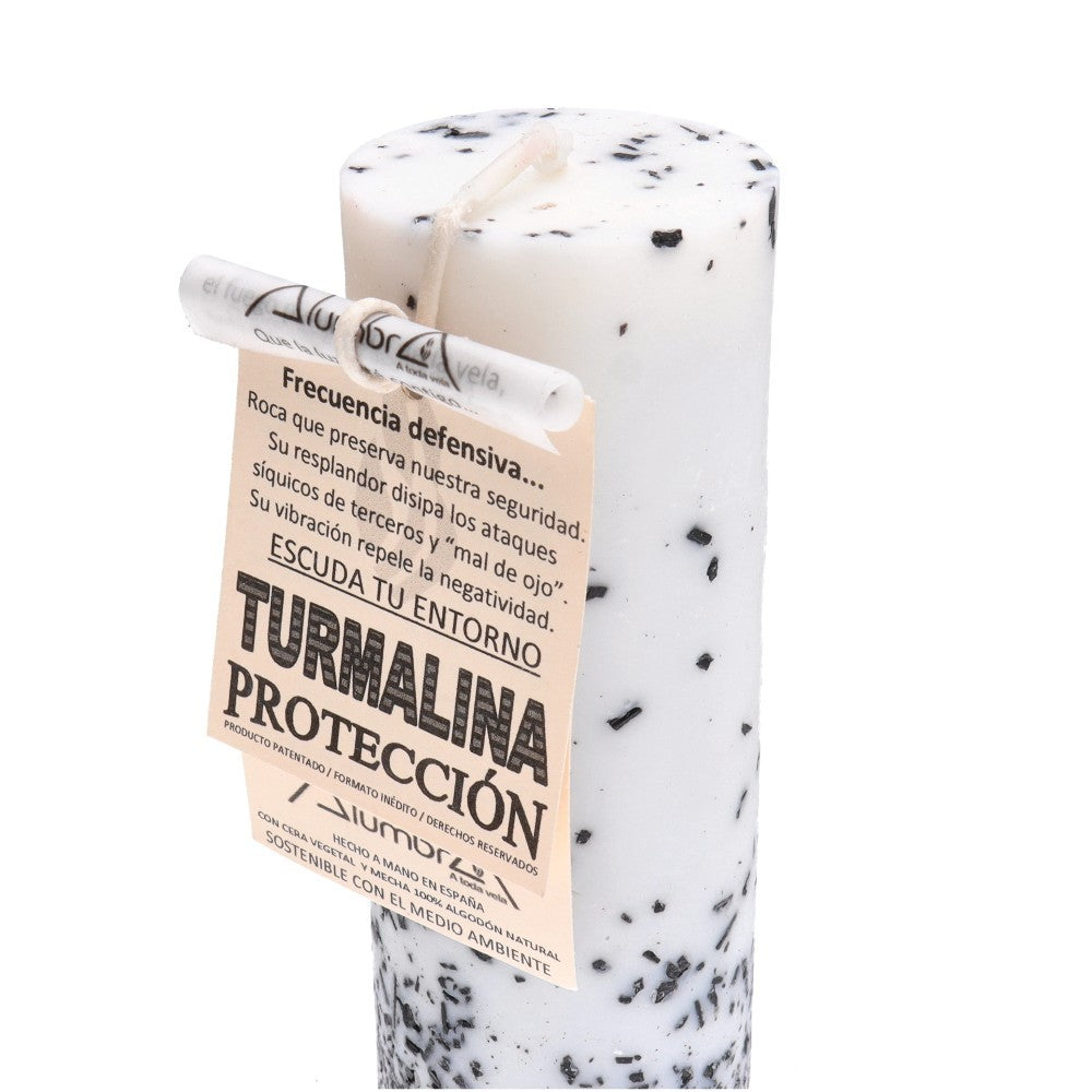 Vela Artesanal con Turmalina - Protection