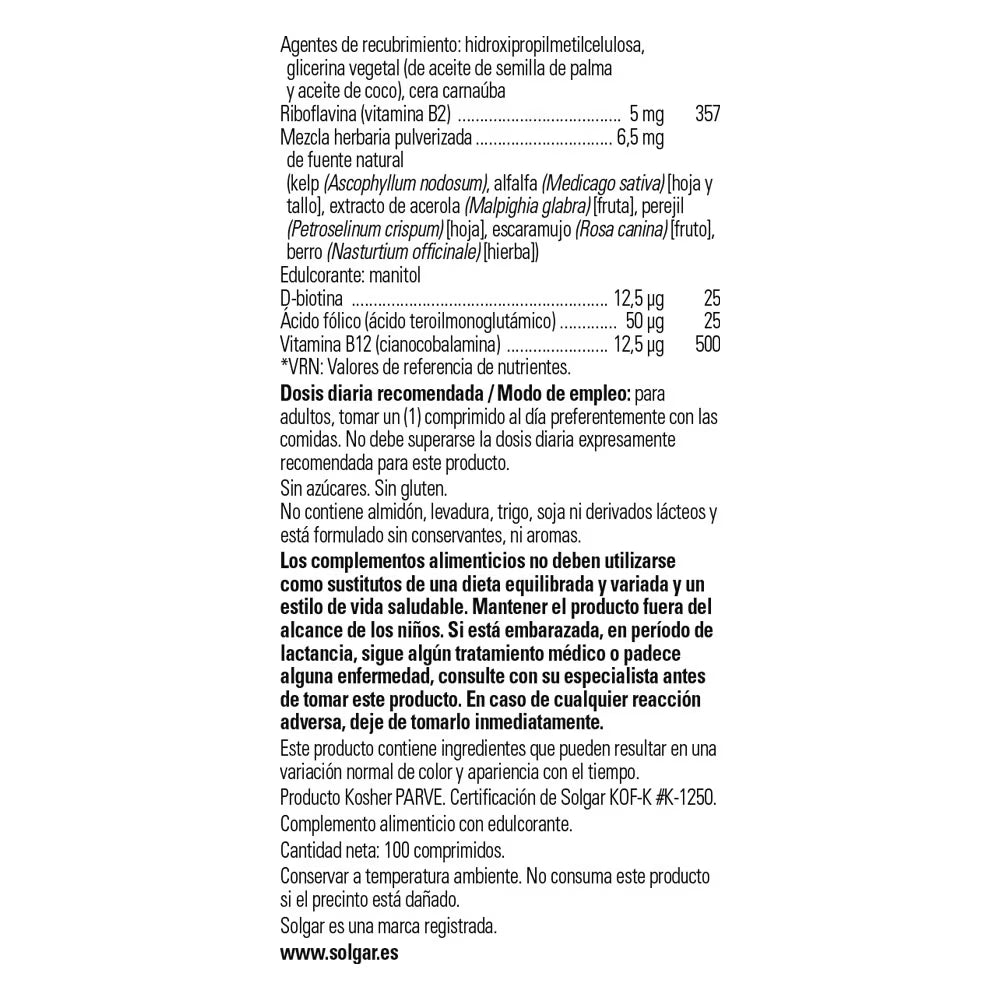 Vitamina B-complex con Vitamina C