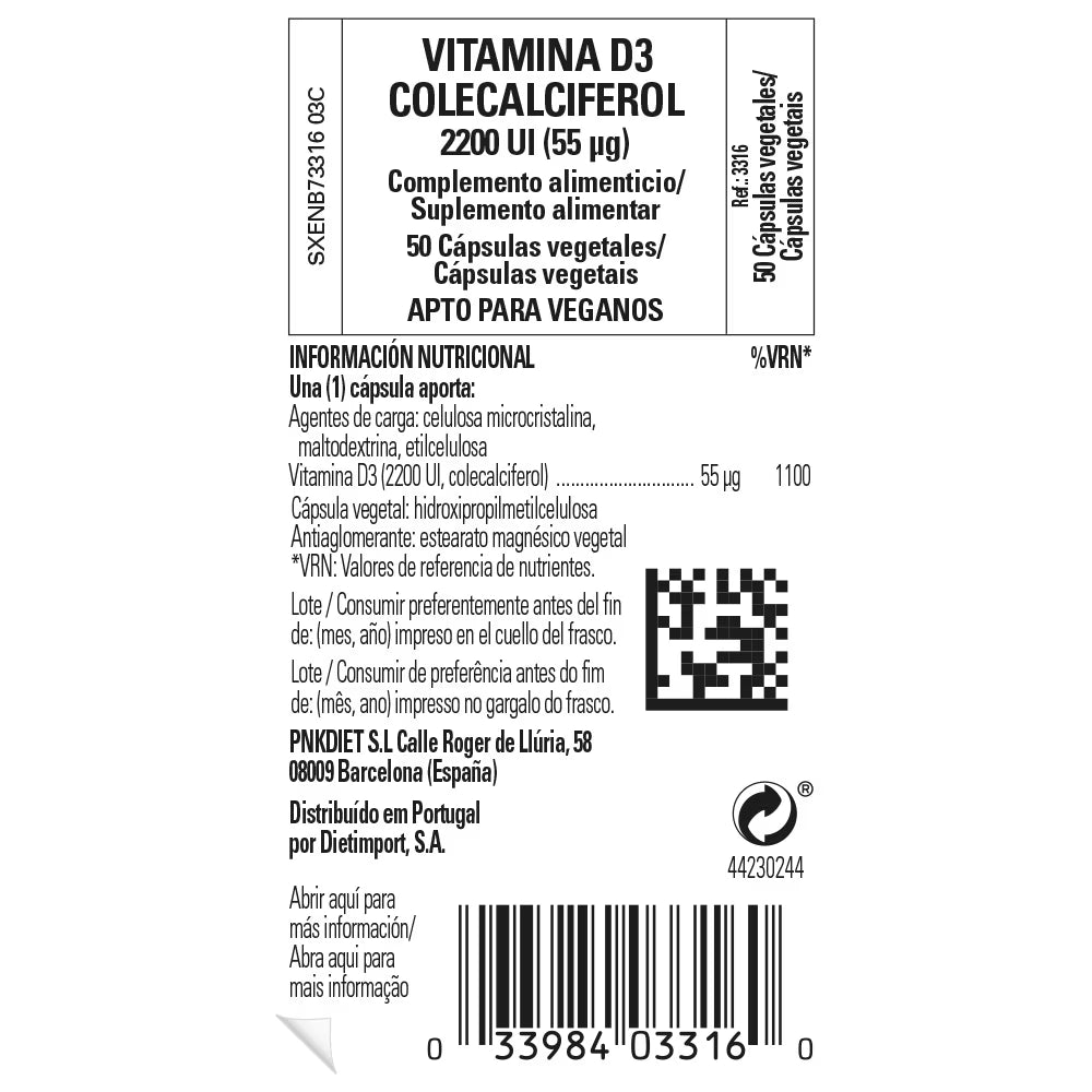 Vitamina D3 2200 UI (55 µg)