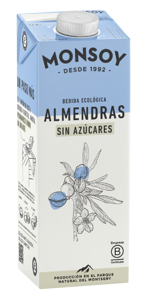 Bebida de Almendras Sin Azúcares Bio de MONSOY