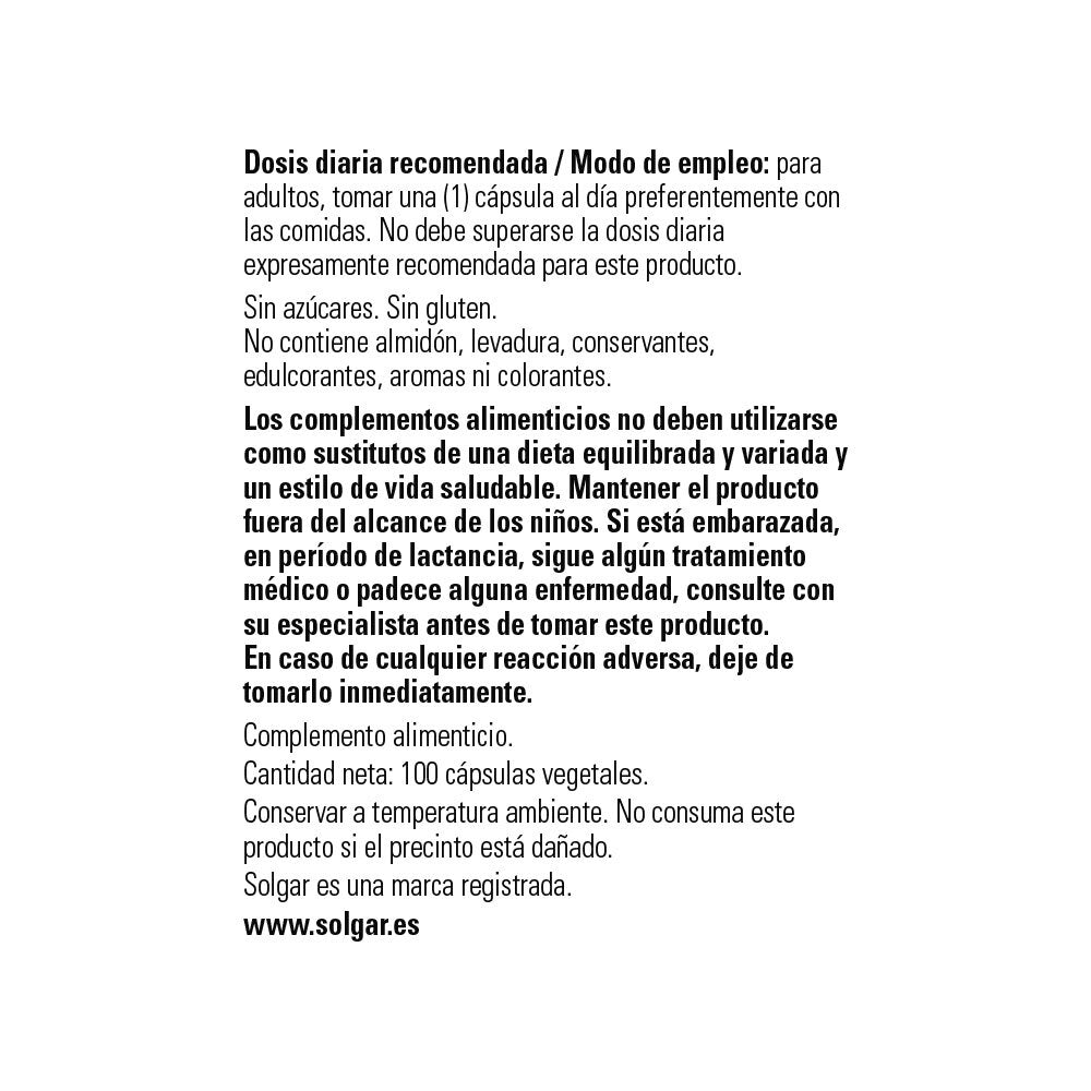 Biotina 5000μg - 100 cápsulas vegetales