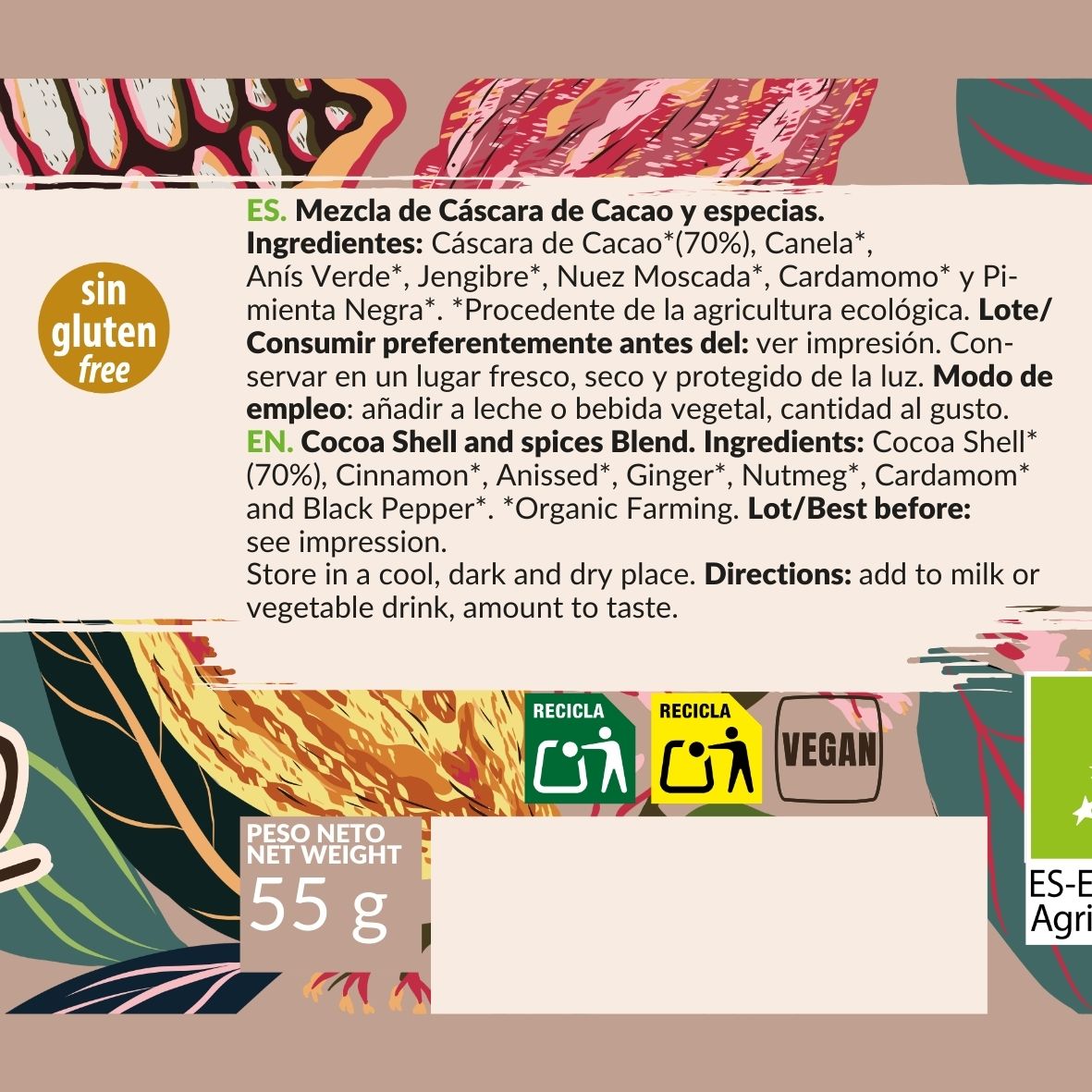 Cacao Chai latte BIO 55g