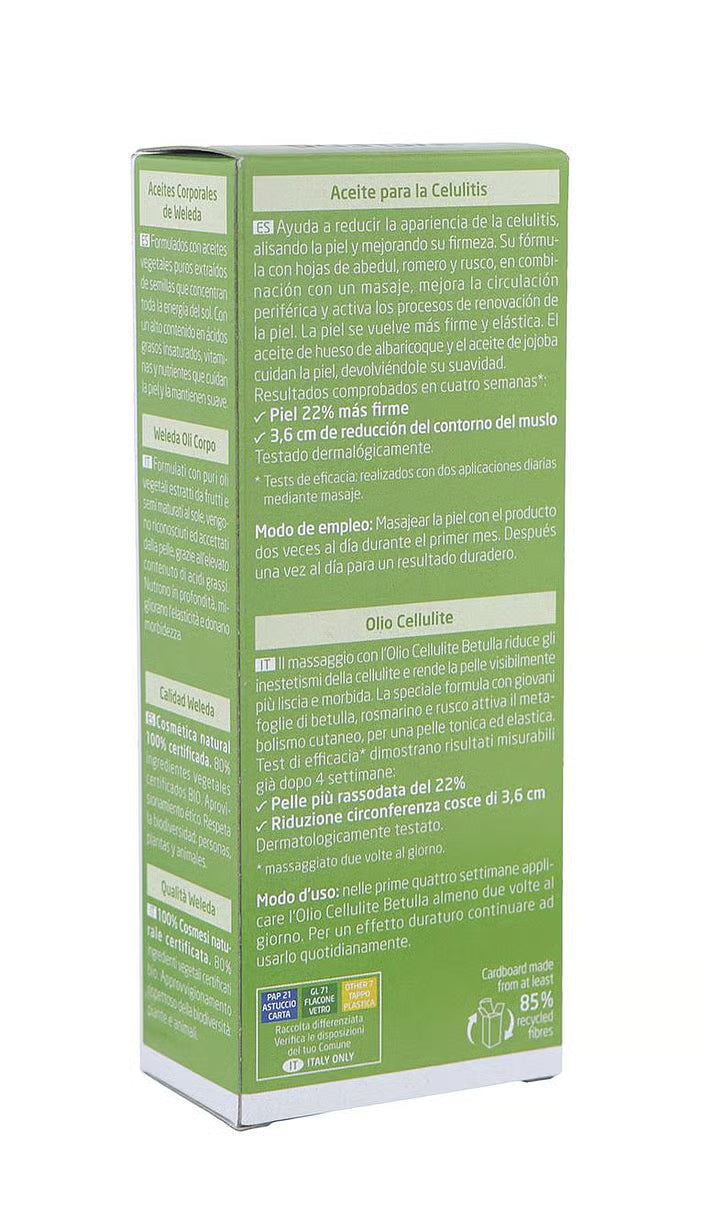 Aceite de Abedul para la Celulitis