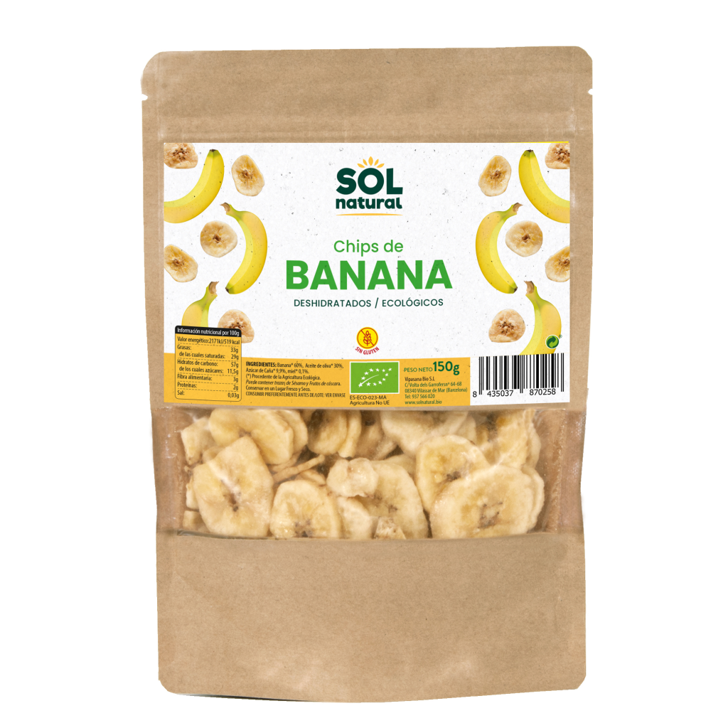Chips de banana bio 150 g