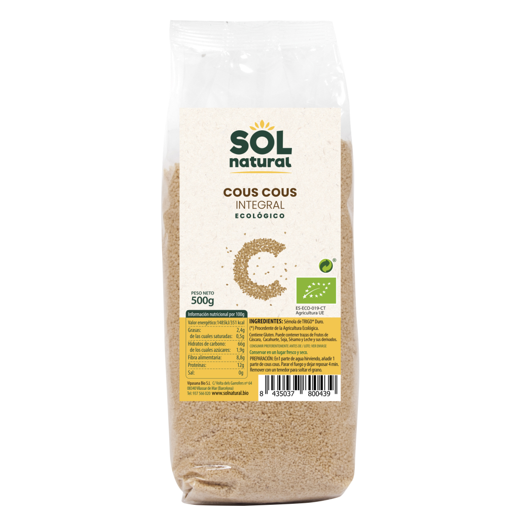 Cous cous integral bio 500g