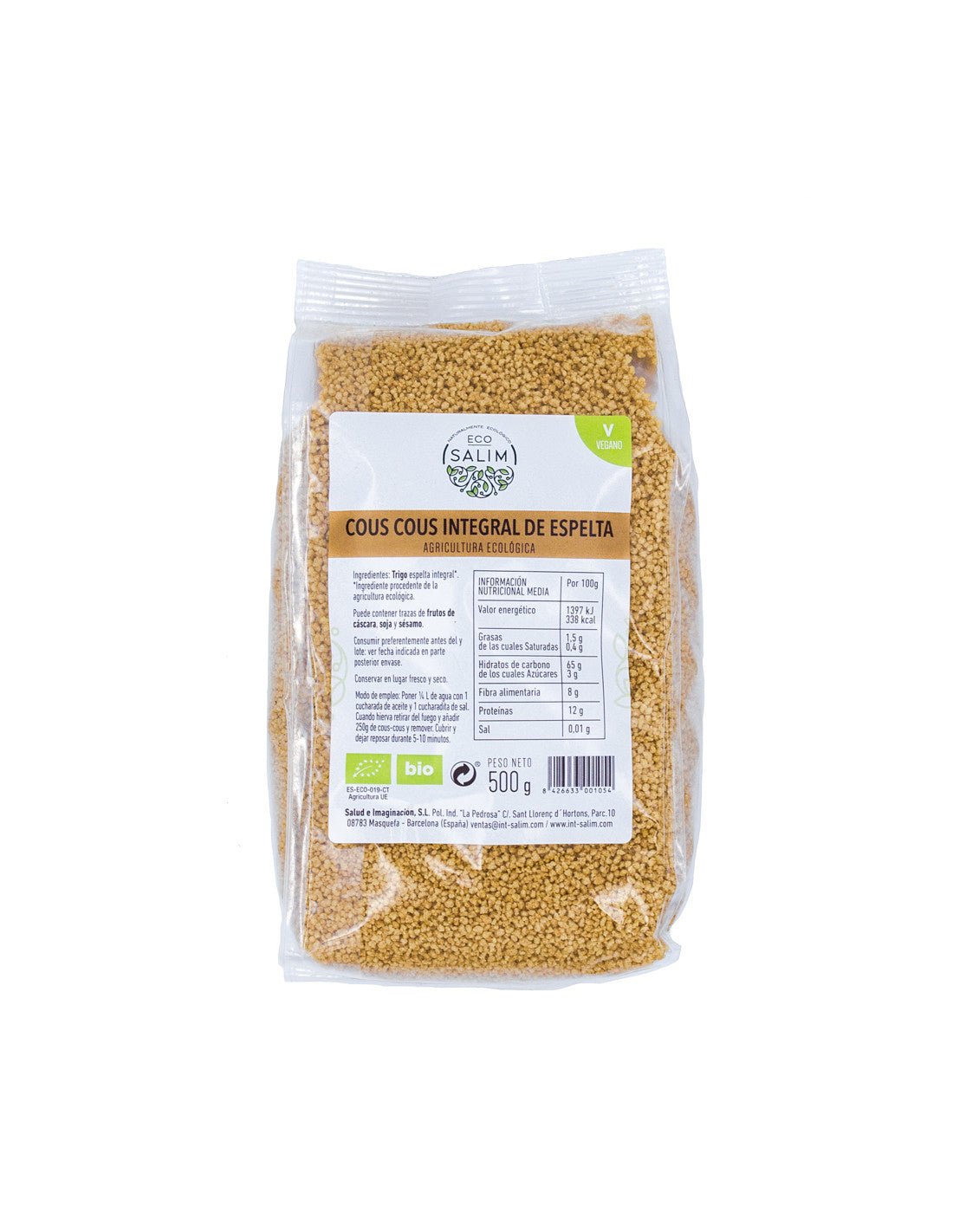 Cous Cous Integral de Espelta 500gr.