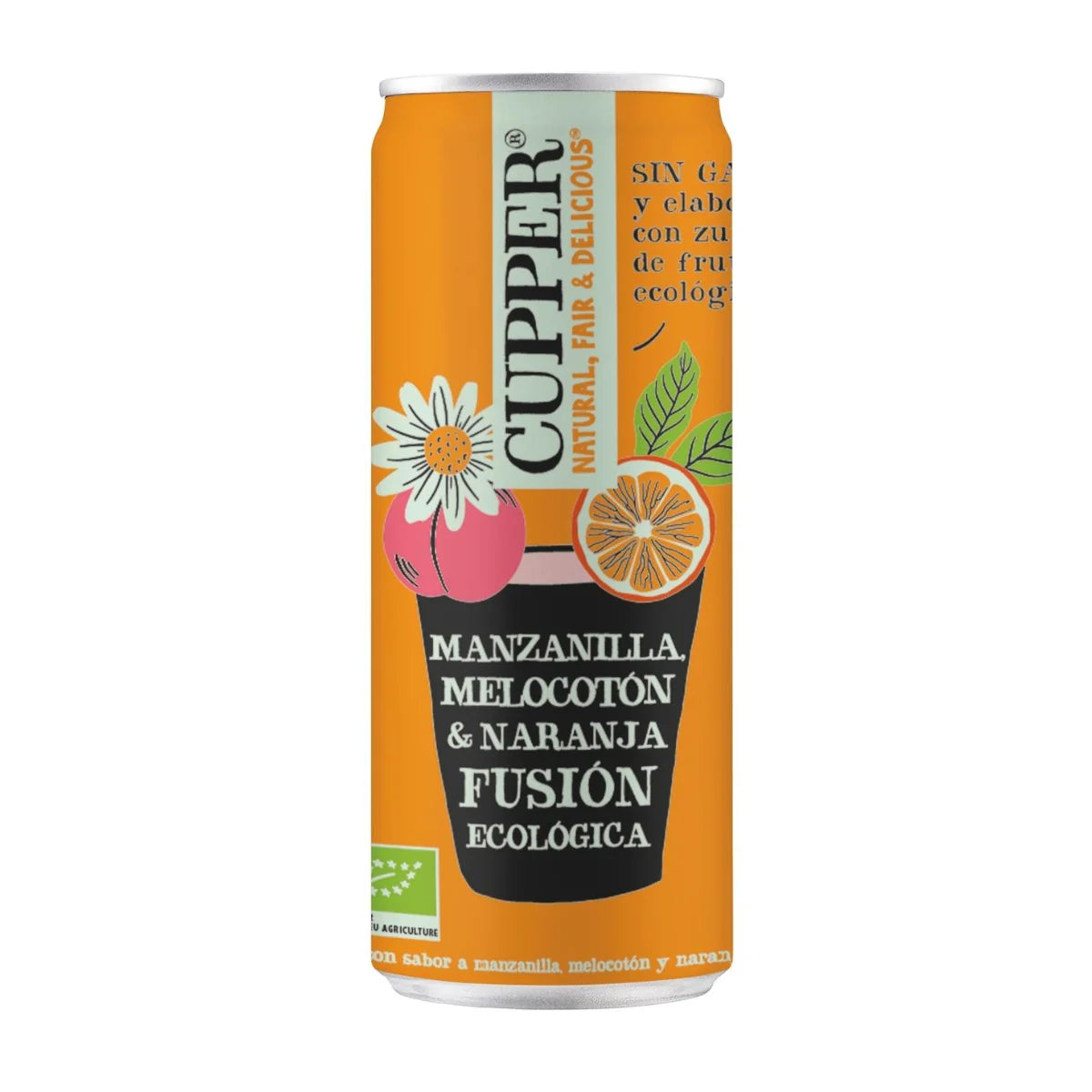 Refresco Manzanilla, Melocotón y Naranja Bio Cupper - 250 ml