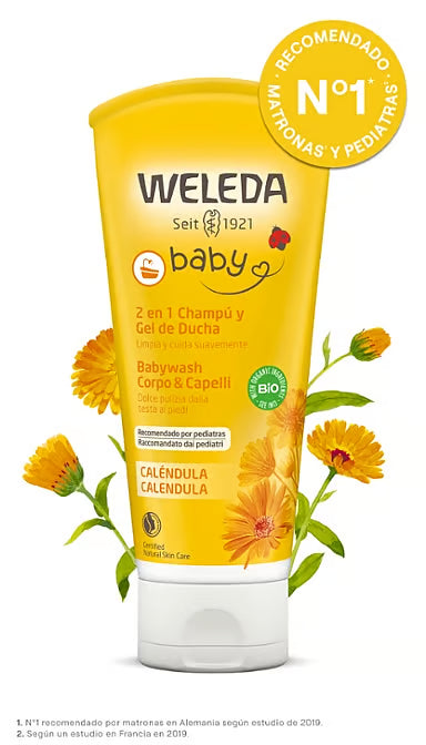 Champú y Gel de Ducha de Caléndula 200ml.