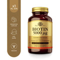 Biotina 5000μg - 100 cápsulas vegetales