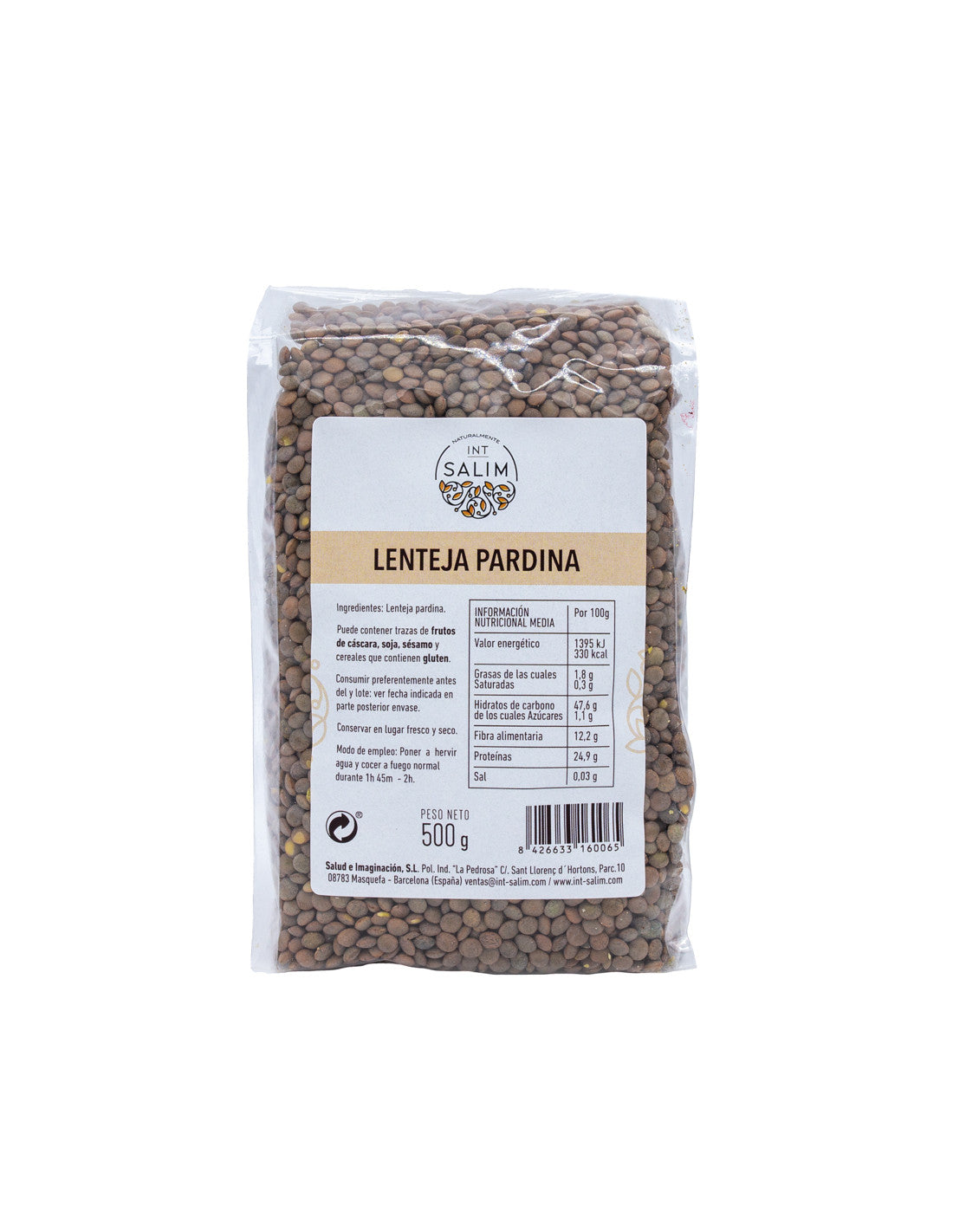 Lenteja Pardina 500gr.